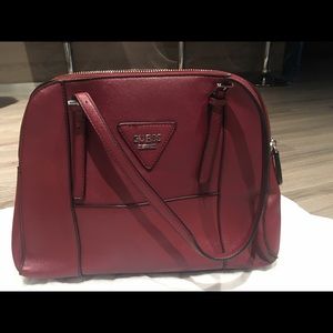 New Guess purse wine red